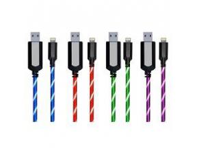 EL Visible 8 Pin Lightning USB Flowing Round Cable LD002