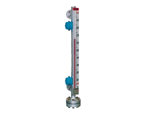 Top mounted magnetic float liquidometer
