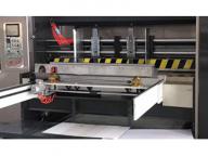 Rotary die-cutting machine with flexo printer