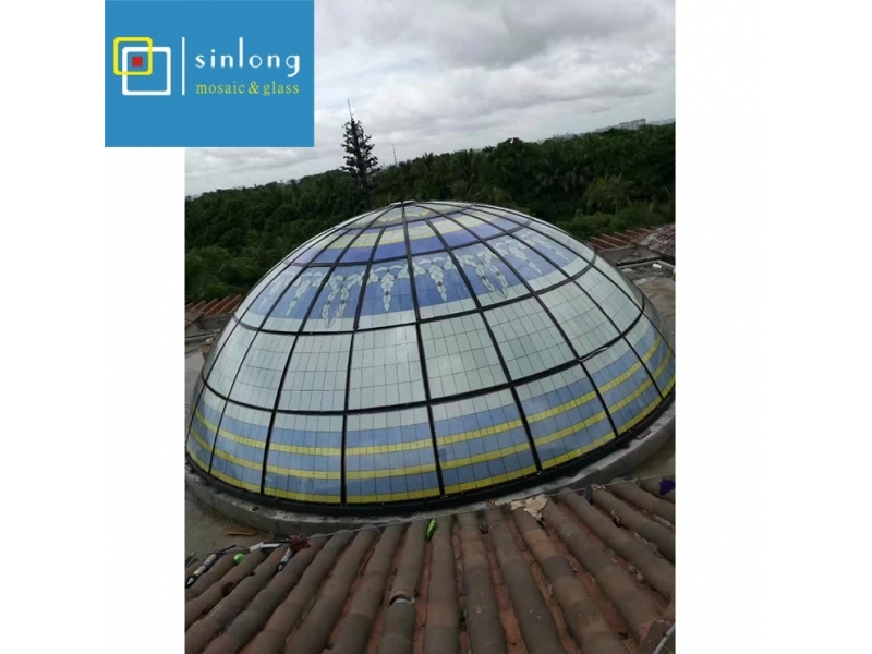 tiffany glass ceiling stained glass dome skylight for roof