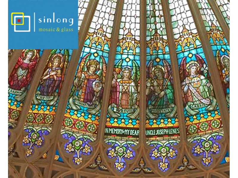 stained glass roof ceiling dome customized