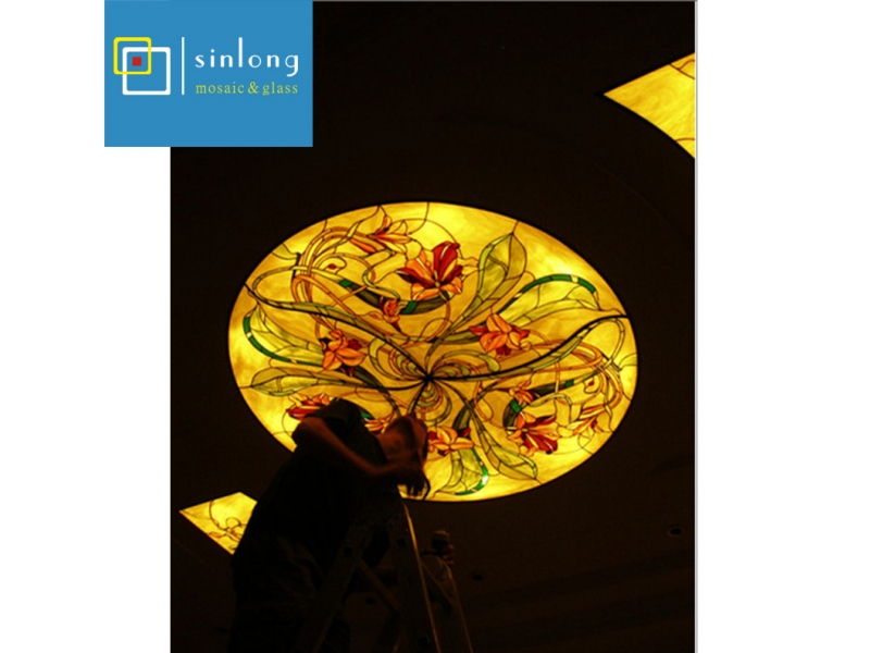 hot selling new design stained glass ceiling skylight dome