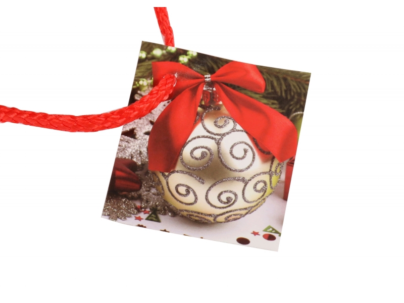 Hot selling fashion christmas decoration design gift paper bag with tag