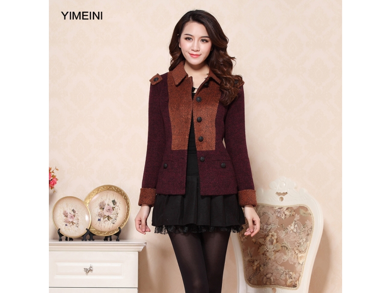 The new south Korean women\'s clothing woolen cloth short coat female tassel European cloth coat