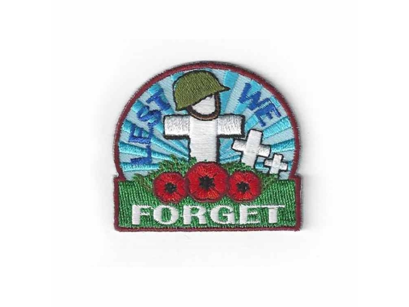 Lest We Forget Memorial Day Laser Cut Patch