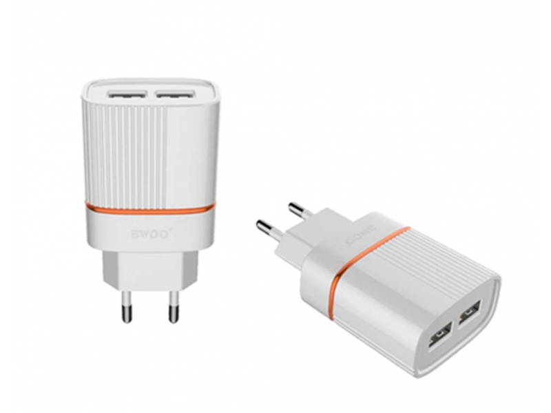 Newest Factory Wholesale USB Charger with EU Pin Double USB