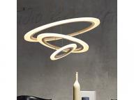 Auboma Modern Pendant Light Golden Aluminum material with non-polar Yellow&White Led Light Chand