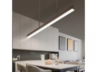 Modern Pendant Light Gloden Acrylic with Long Line Led Light Chandelier in Dinning Room