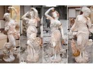 Hand Carve Four Season Lady Goddess Garden Statue Sculpture