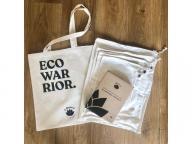 Plastic Free Shopping Set - 6 Reusable Produce Bags + 1 Tote Bag