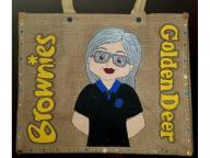 PERSONALISED JUTE BAG| Brownies/Guides jute bag| Personalised Brownie/Guide/Rainbows leader gift| Ha