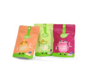 custom logo printed stand up pouches sealer bag