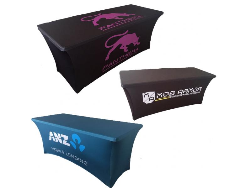 Premium Quality Custom Size And Logo Trade Show Table Cloth Table Throw Table Cover