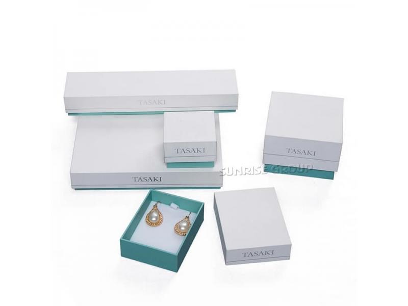 Green Printing Ring Packing Necklace Jewelry Gift Box