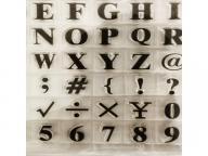 clear stamps of letters