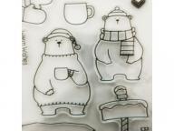 clear stamps of bears' winter