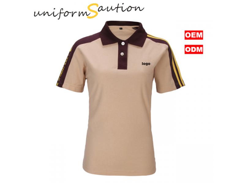 Custom cotton jersey golf club polo shirt