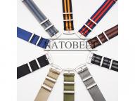 Juelong Minimalist Style Stripe 1.2mm Seatbelt Nylon Watch Strap