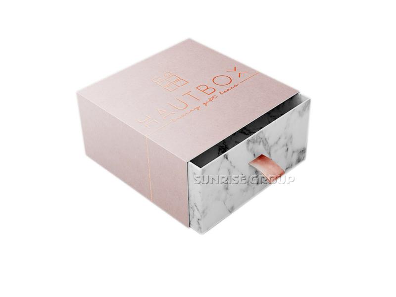 Hot Sale Custom Design Paper Marble Gift Packing Drawer Box