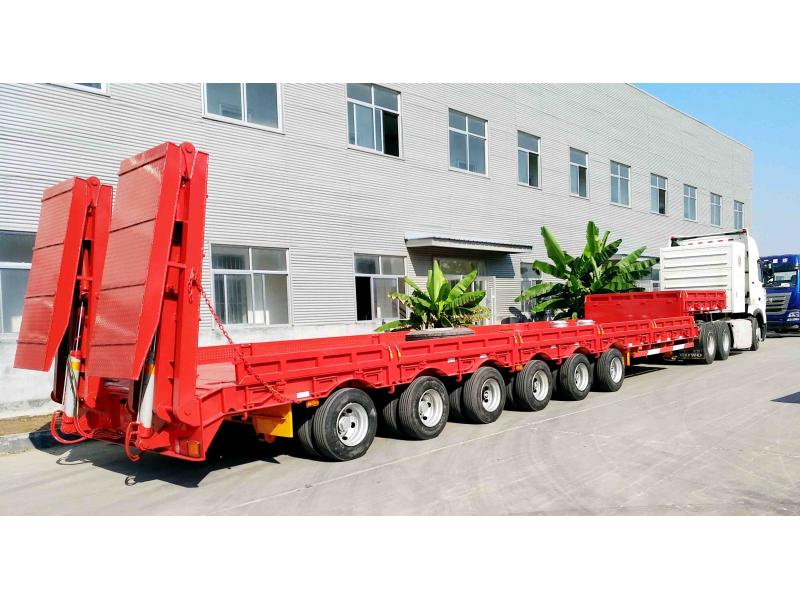 Heavy low flat semi trailer/Low bed semi trailer/Low flat semi trailer/semi trailer