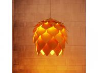 Nordic Contemporary and Contracted, Wooden Lamp Cafe Basswood Splint Droplight Individuality Creativ