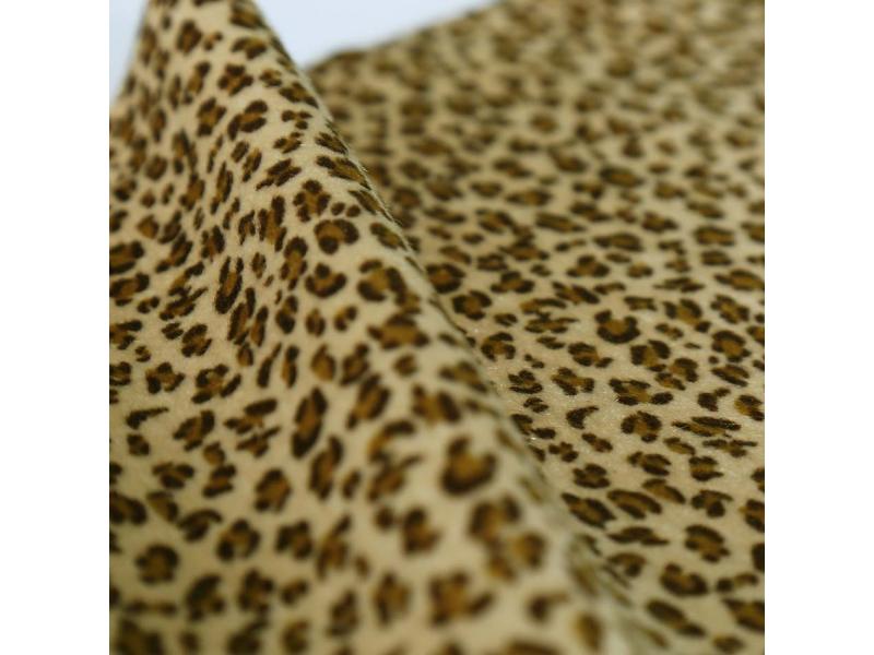 Leopard Flocking Fabric for Shoes Upper