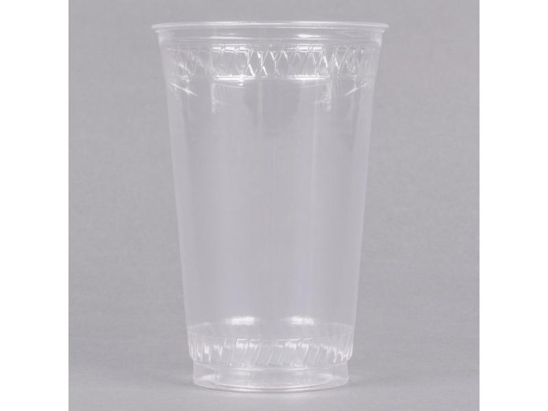 Plastic PLA disposable transparent covered cold drink cup 20oz (568ml)