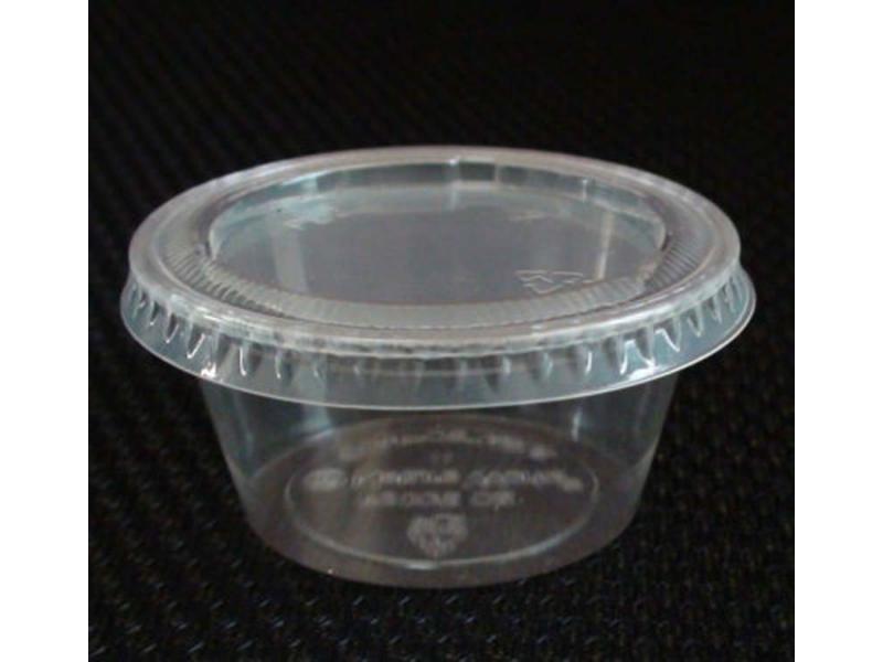 PET disposable transparent sauce cup 2oz