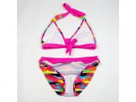 Girl bikini swimwear tight height elastic color cloth children's swimwear manufacturers direct sale
