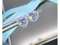 Simulation diamond earrings female high carbon diamond nscd diamond sterling silver gold ear jewelry
