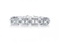 Men's I-shaped Diamond Bracelet 925 Men's Simulation Drill Bracelet Engagement Jewelry