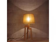 Nordic tripod living room lamp floor lamp Japanese sitting room bedroom vertical solid wood art simp