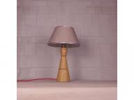 Nordic solid wood bedside study lamp Japanese style simple creative solid wood cloth art decoration 