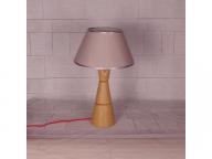 Nordic solid wood bedside study lamp Japanese style simple creative solid wood cloth art decoration 