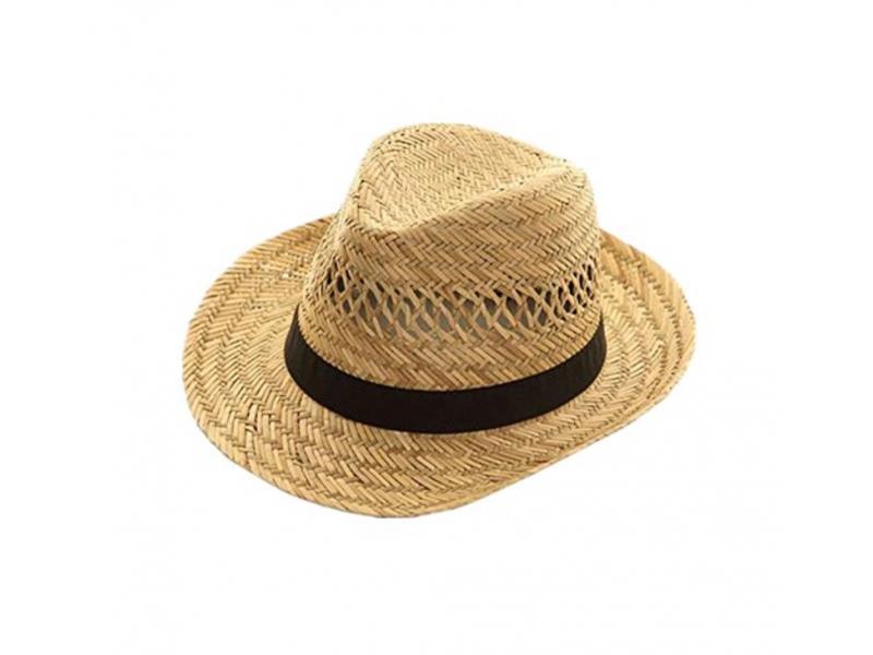 Natural mat grass color straw hat