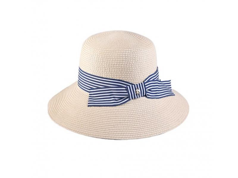 paper braid bucket hat with bowknot