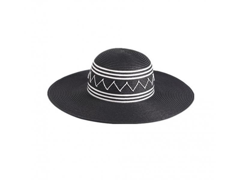 black paper braid floppy hat