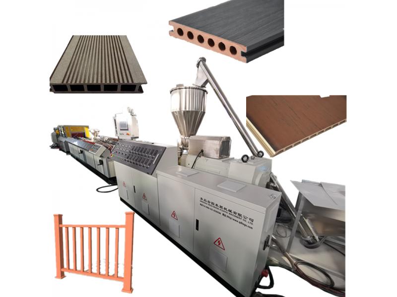 High quality PE PE WPC decking panel flooring fencing post extrusion making machine