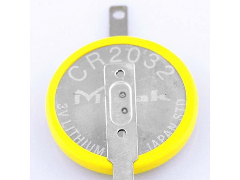 3.0V button type CR2032 lithium manganese button battery welding foot plus line