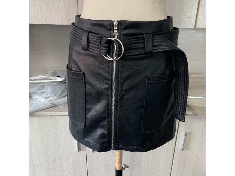Leather Short skirt