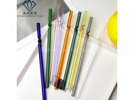 heat resistant different colored straight reusable drinking glass straws
