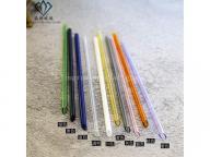 hot sale Borosilicate oblique mouth Glass Drinking Straw Colored Straws with angle top