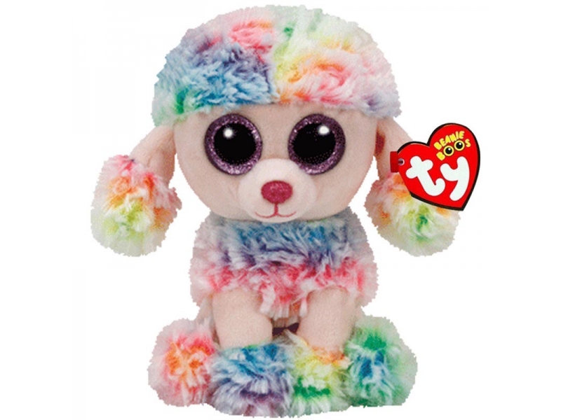 Ty Beanie Boos Plush Animal Doll Rainbow Dog Colorful Poodle Soft Stuffed Toys With Tag 6 15cm