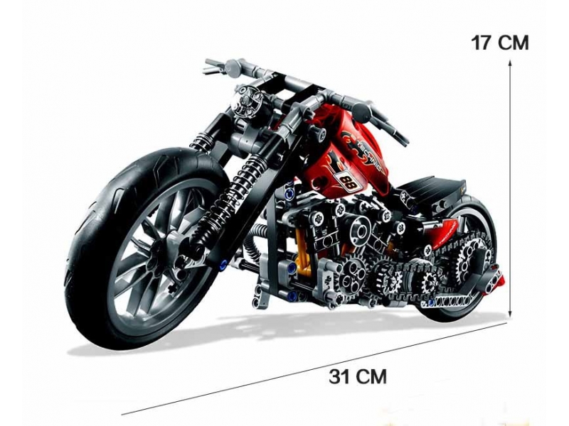 HOT 378Pcs Technic Motorcycle Exploiture Model Harley Vehicle Building Bricks Block Set Toy Gift Com
