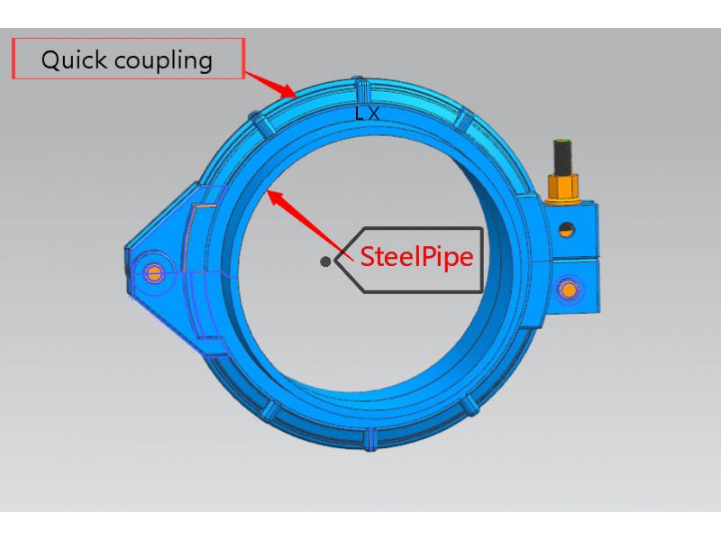 Clamp type flexible shoulder-shaped large pressure pipe joint