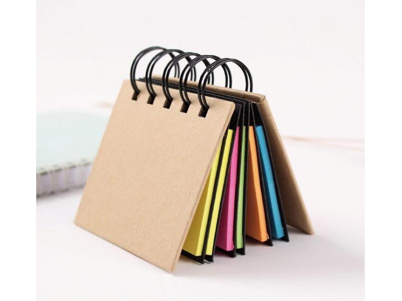 Kraft paper sticky notes, creative notes, fluorescent color n times stickers set notes, combination 