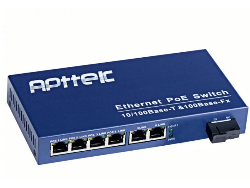 6 pcs 100M ports power over ethernet switch with poe