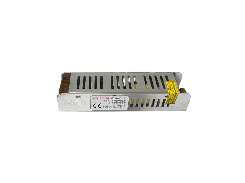 Constant Voltage 12V 60W 5A Long Strip LED Power Supply