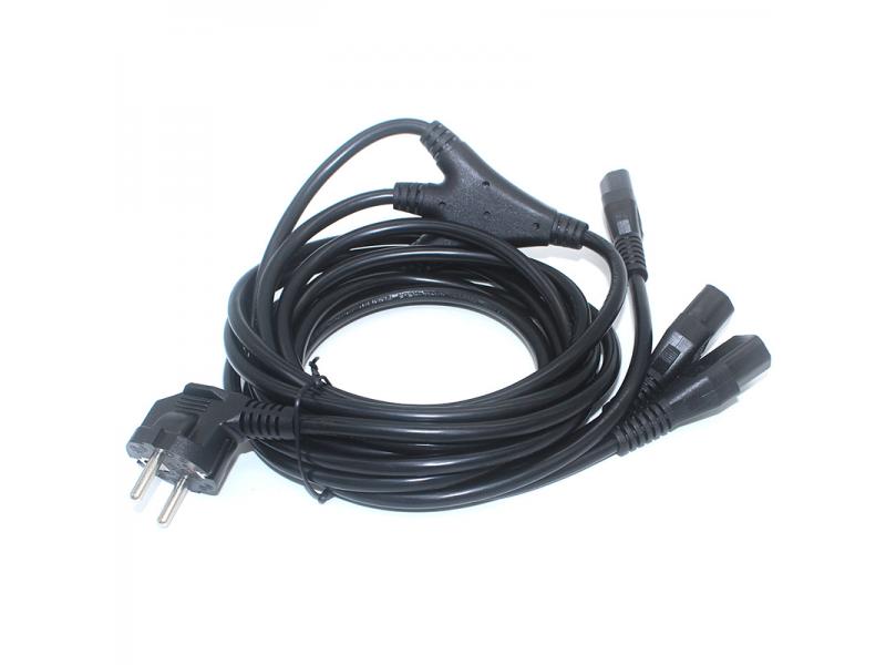 One tow of power cord with three euro gauge