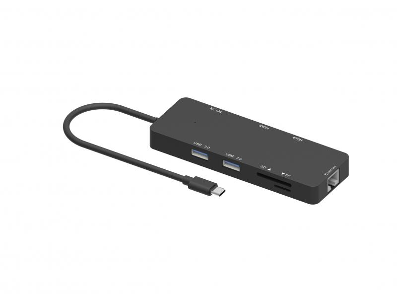 USB 3.1 USB-C Hub 6-in-1 Type-C with card reader / USB-A / PD charging / HDMI /Ethernet